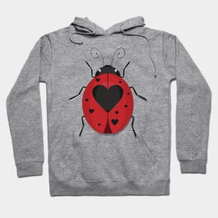 Heart Spotted Ladybug Hoodie